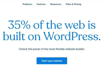 Create new WordPress account for free and start blogging.